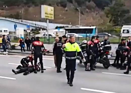 Samsun'da yunus polisleri kaza yaptı