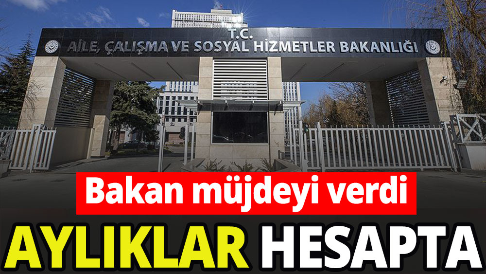 Bakan müjdeyi verdi. Aylıklar hesapta