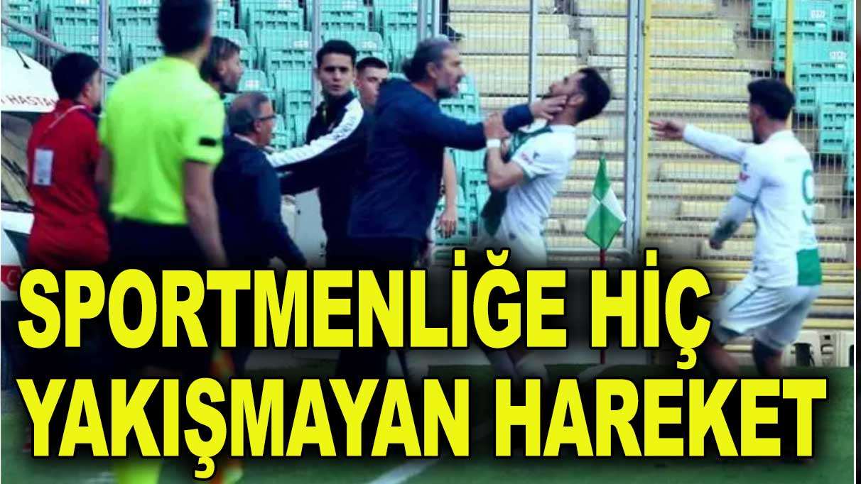 Teknik direktörden sportmenliğe yakışmayan hareket