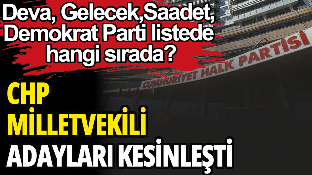 CHP Milletvekili Aday listesi açıklandı