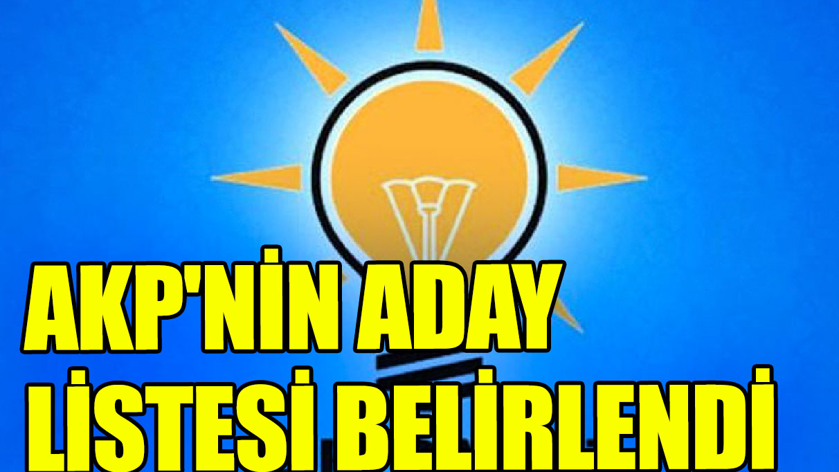 AKP'nin milletvekili aday listeleri açıklandı
