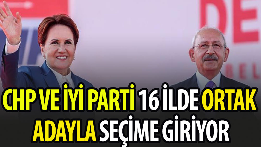 CHP ve İYİ Parti 16 ilde ortak adayla seçime giriyor