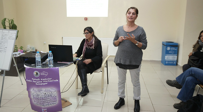 Kartallı kadınlara aile içi şiddet eğitimi