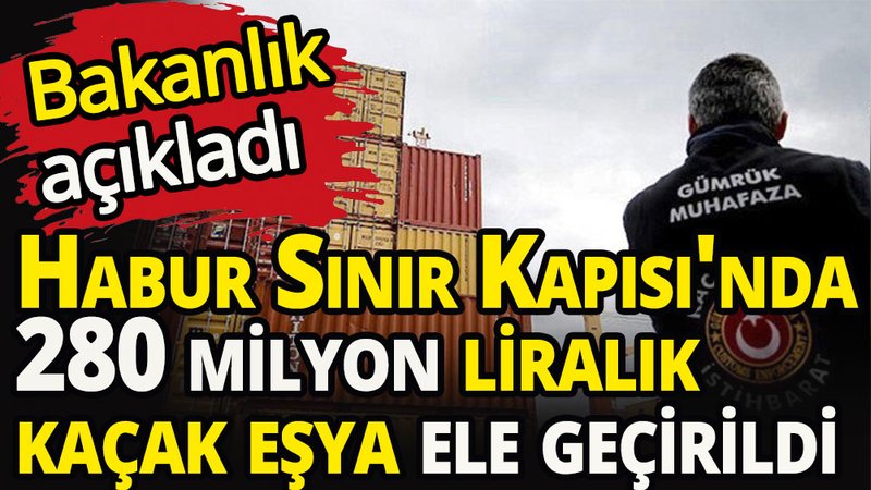 Habur Sınır Kapısı'nda 280 milyon liralık kaçak eşya ele geçirildi