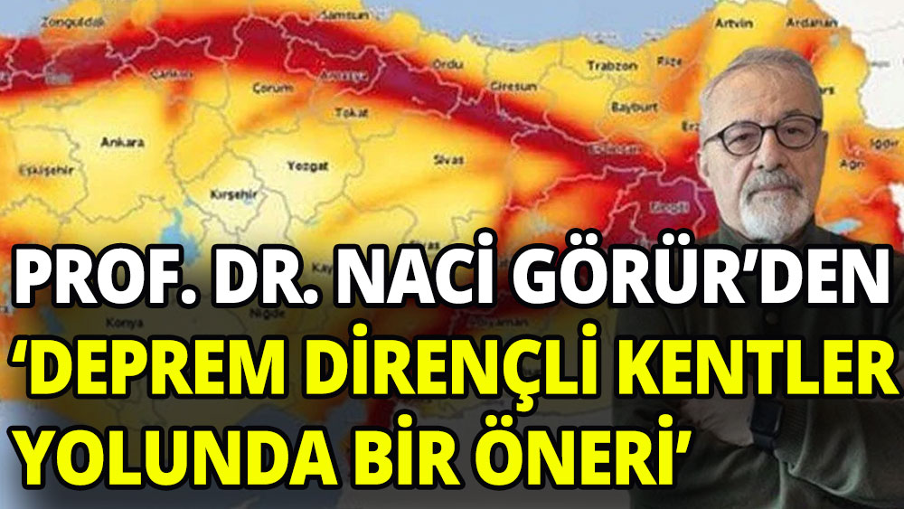 Prof. Dr. Naci Görür'den 'deprem dirençli kentler yolunda bir öneri' paylaşımı