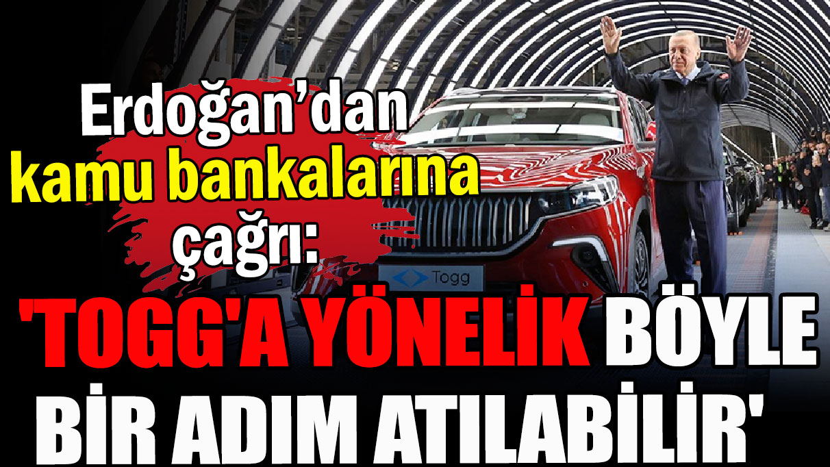 Erdoğan'dan kamu bankalarına çağrı: ''Togg'a yönelik böyle bir adım atılabilir''