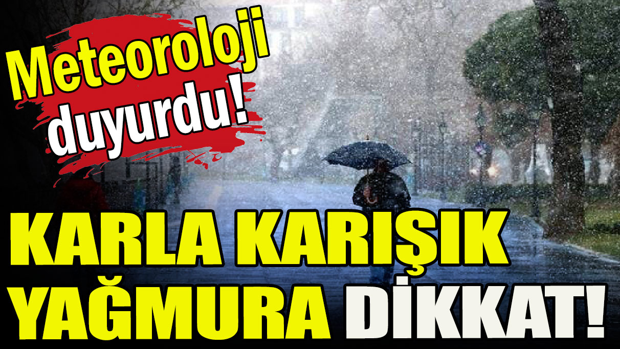 Meteoroloji duyurdu: Kar ve yağışlara dikkat!