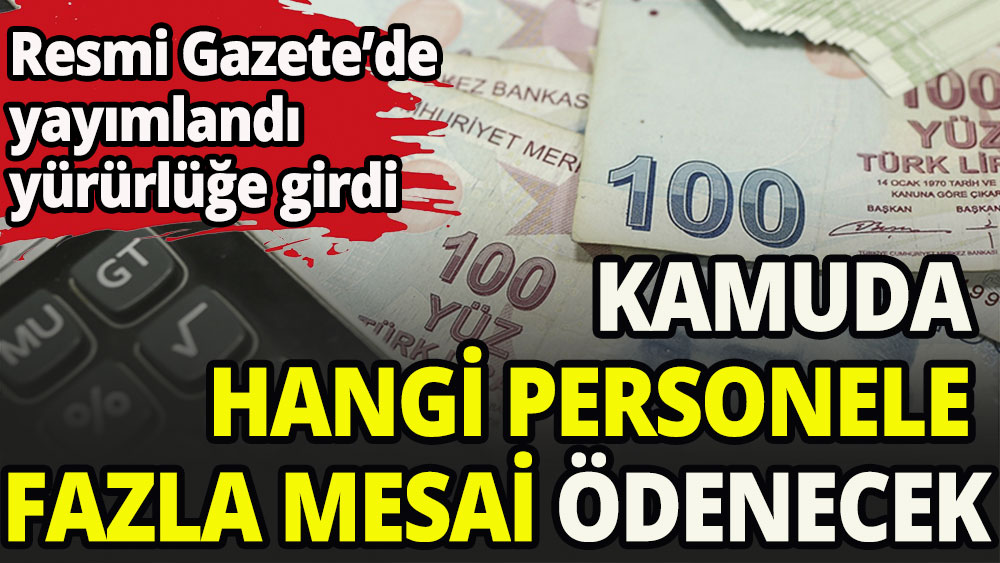 Gelir İdaresi personeline fazla mesai