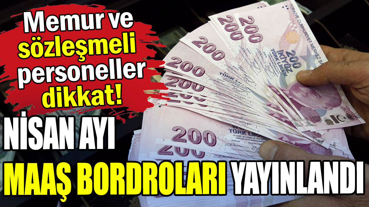 Memur ve sözleşmeli personeller dikkat: Maaş bordroları yayınlandı!