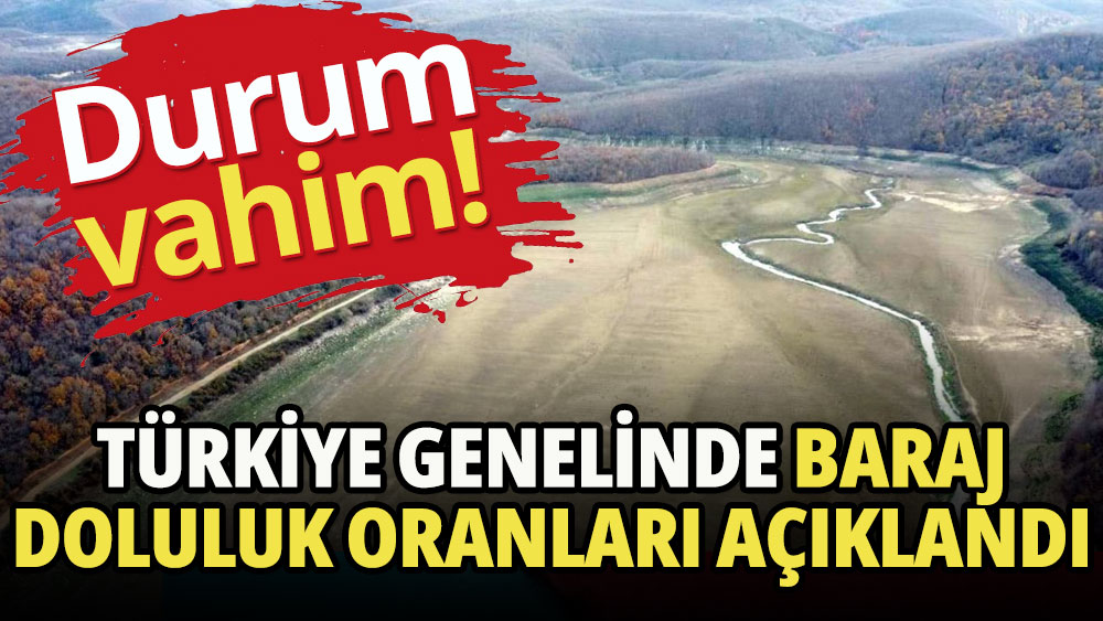 Durum vahim: Türkiye genelinde baraj doluluk oranları açıklandı