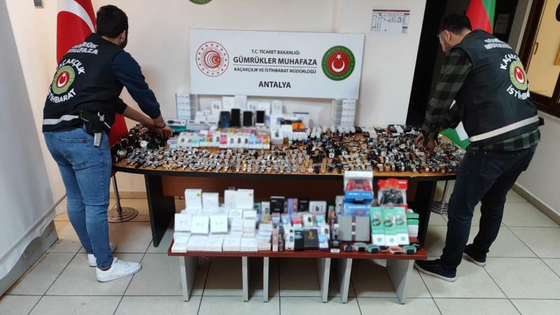 Antalya'da ele geçirilen kaçak eşya içinde "yok" yok