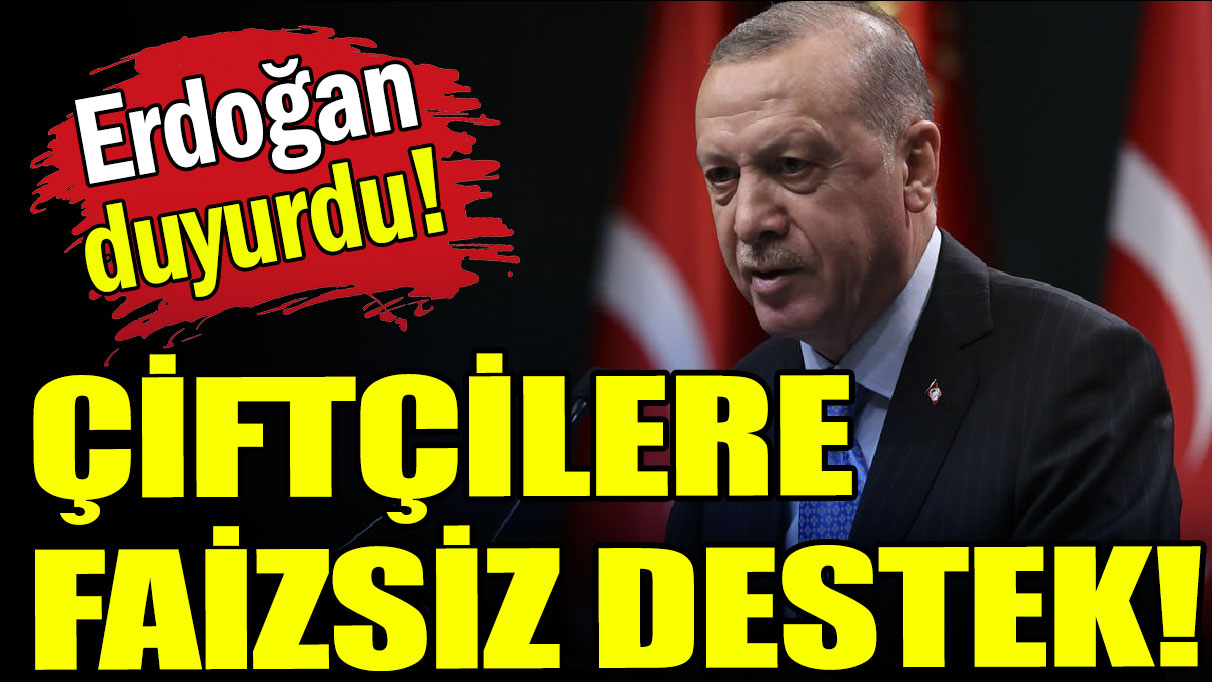 Erdoğan duyurdu: Çiftçilere çeşitli projeler yolda!