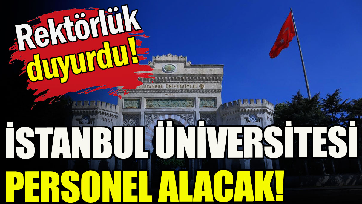 İstanbul Üniversitesi sözleşmeli personel alıyor!