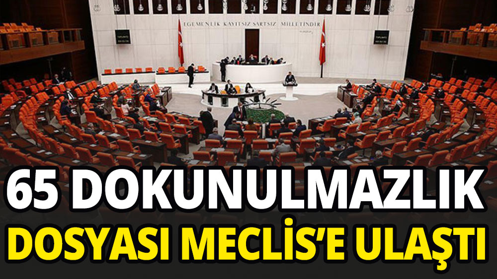 65 dokunulmazlık dosyası Meclis'te