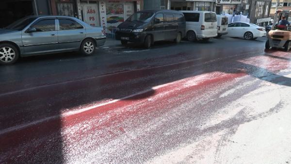 Bayrampaşa'da 'kırmızı sıvı' endişesi