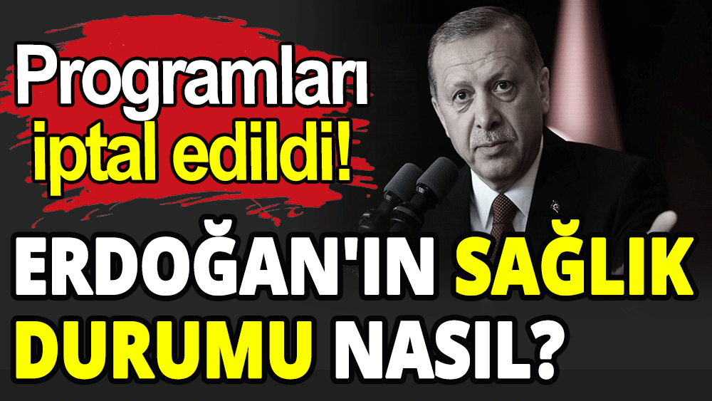 Erdoğan'ın programları iptal edildi