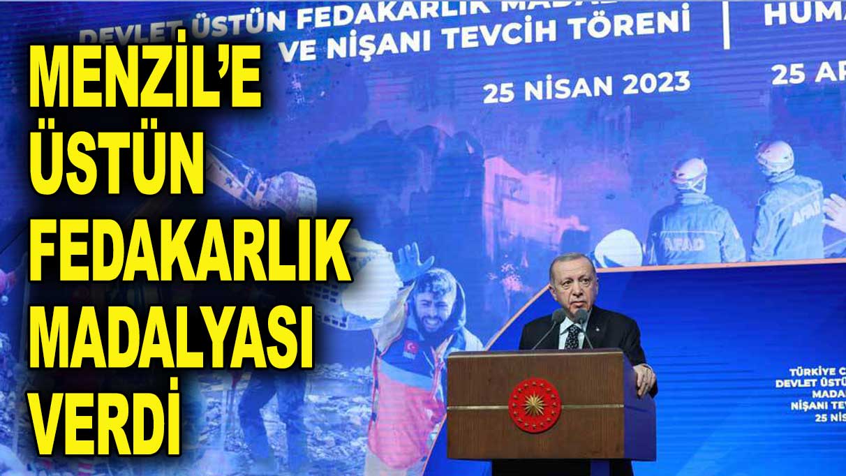 Erdoğan, Menzil'i 'Devlet Üstün Fedakarlık Madalyası' ile ödüllendirdi