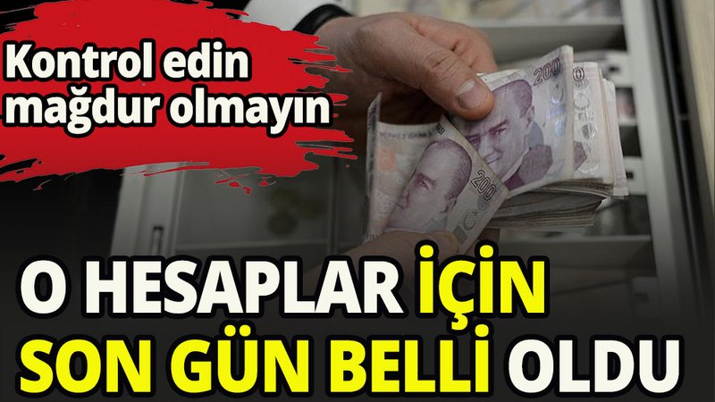 Hesapları kontrol edin mağdur olmayın
