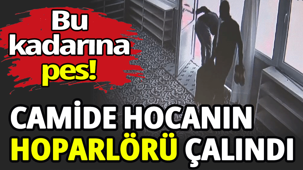 Camide hocanın hoparlörü çalındı