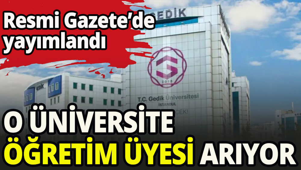 O üniversite öğretim üyesi arıyor