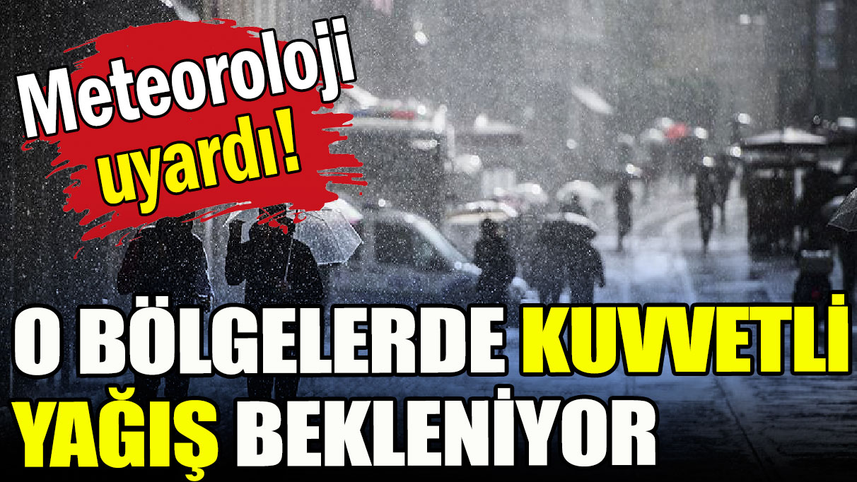 Meteoroloji'den uyarı: O bölgelerde kuvvetli yağış bekleniyor