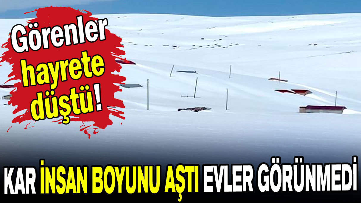 Görenler hayrete düştü: Nisan bitti evler hala kar altında