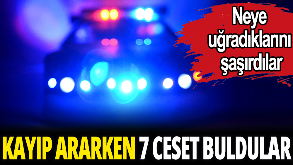 Kayıp ararken 7 ceset buldular