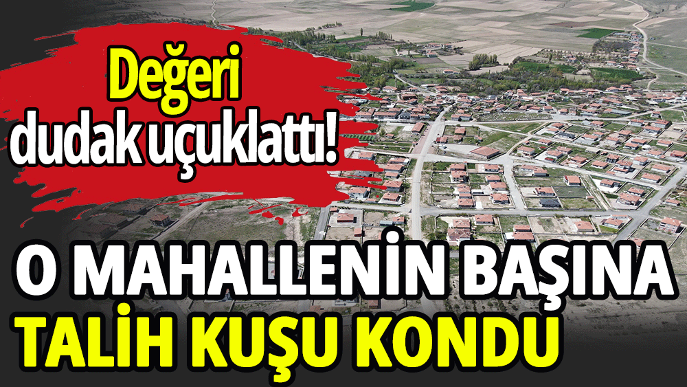 O mahalleye talih kuşu kondu