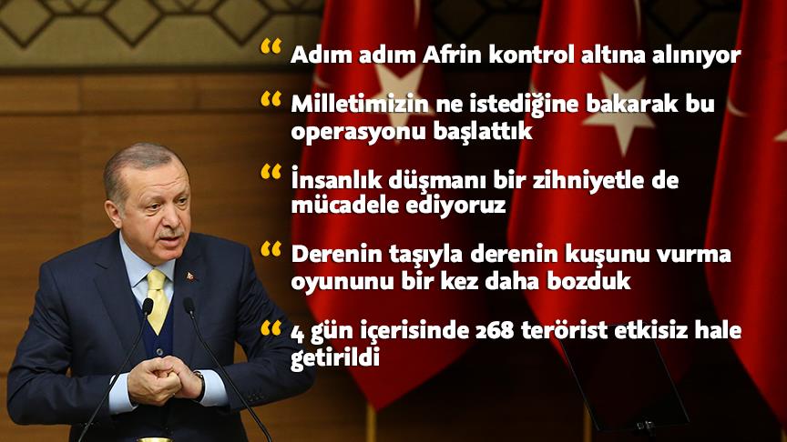 Erdoğan'dan afrin mesajı