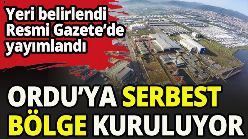 Ordu Serbest Bölgesi kuruluyor