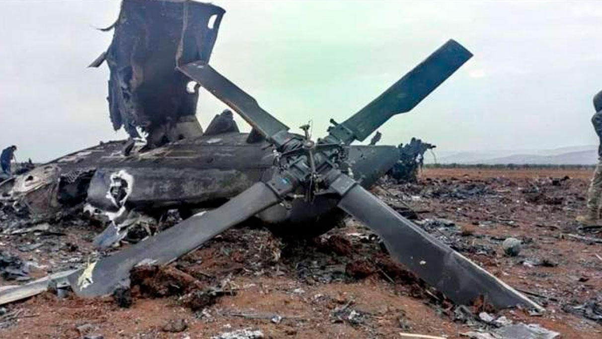 Rus ordusuna ait helikopter düştü: 2 ölü
