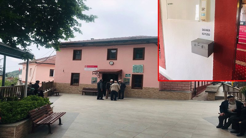 Caminin sadaka kutusunu çalındı