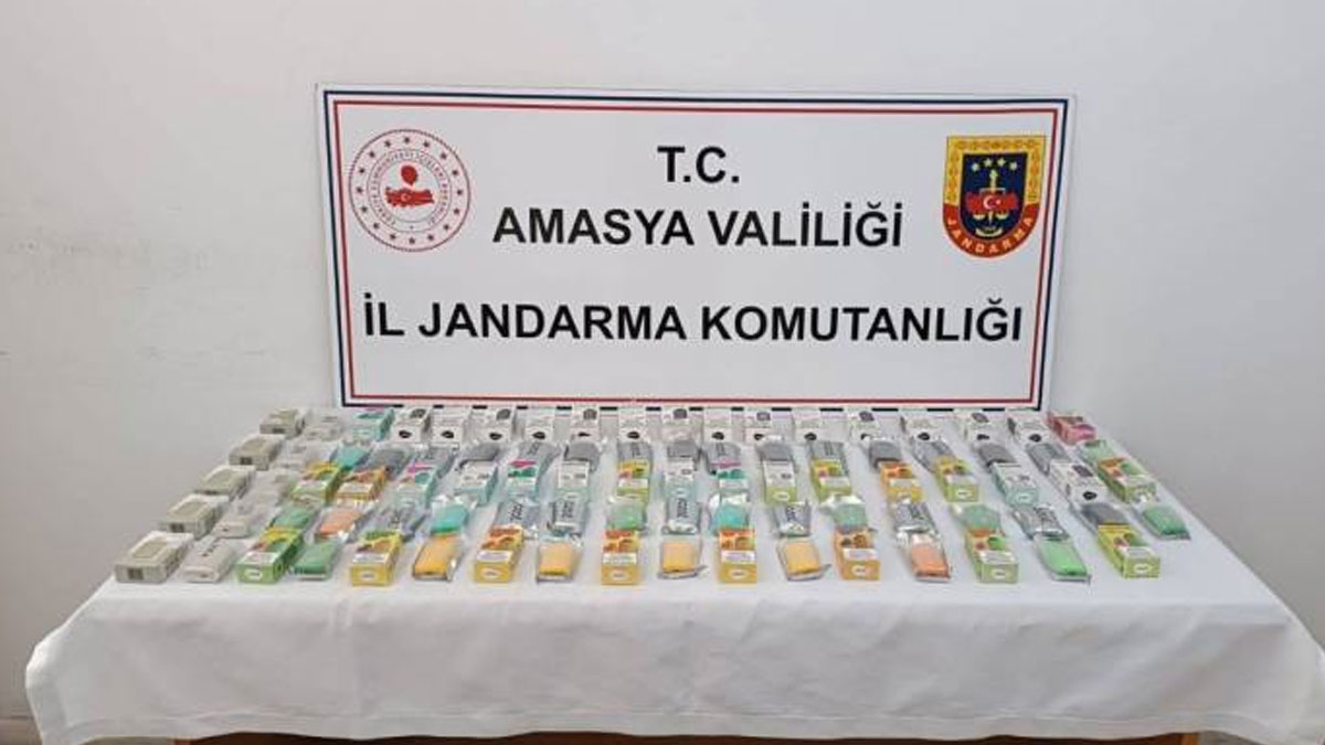 Amasya'da kaçak elektronik sigara operasyonu