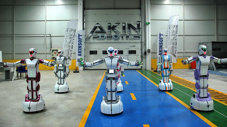 Yerli insansı robotlar "erik dalı" oynuyor