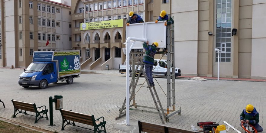 Okullara kentsel donatı desteği...