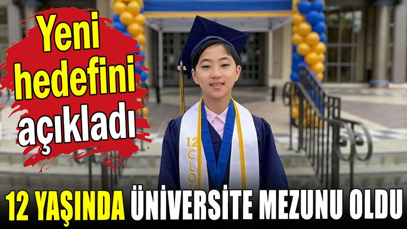 12 yaşında üniversite mezunu oldu: Yeni hedefini açıkladı!