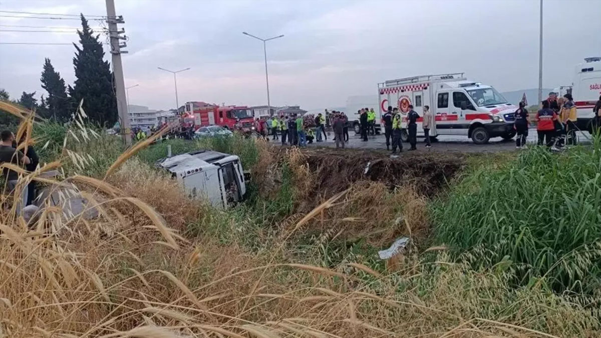 Cezaevi nakil aracı şarampole yuvarlandı: 5'i ağır, 10 yaralı