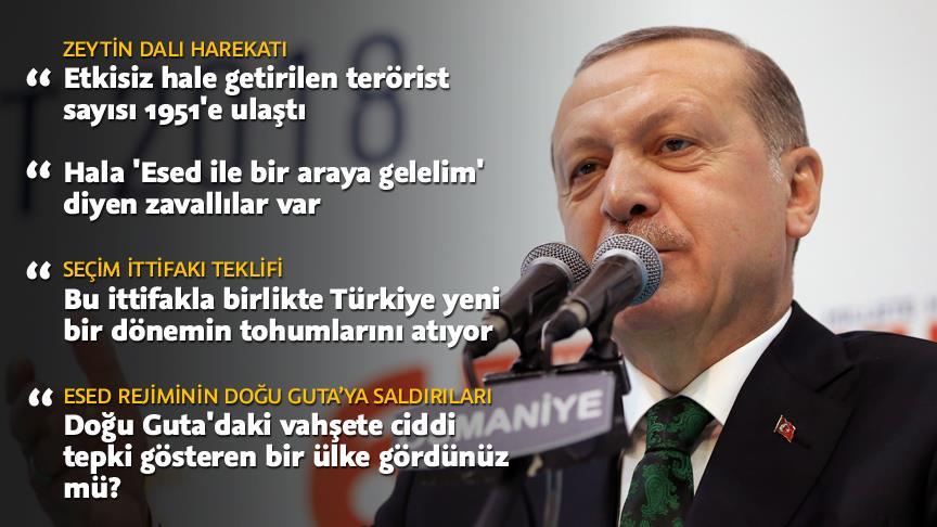 Erdoğan: "Hala 'Esed ile bir araya gelelim' diyen zavallılar var"