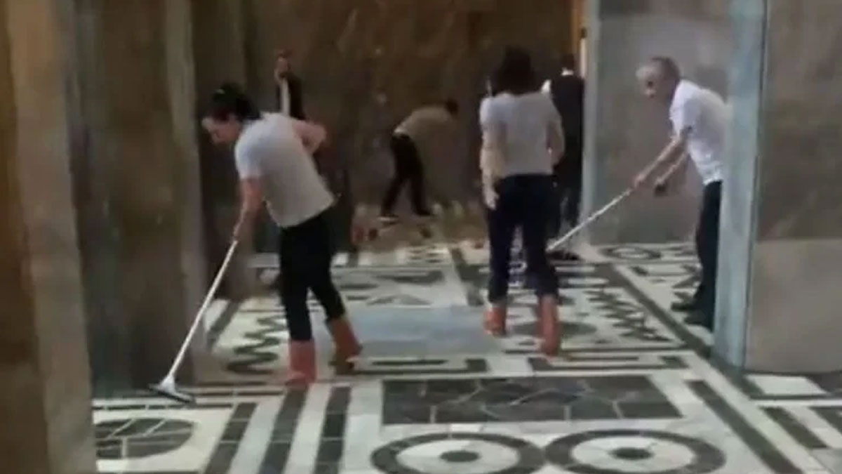 Erdoğan'ın yemin töreni öncesinde Meclis'i su bastı