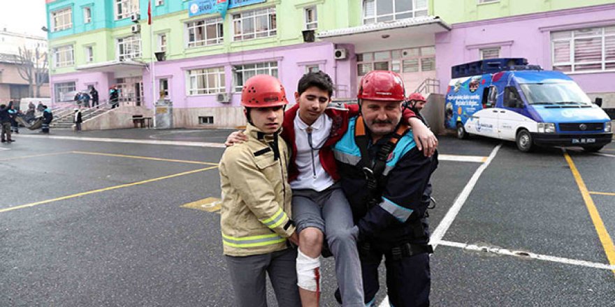 Deprem tatbikatı heyecanlandırdı