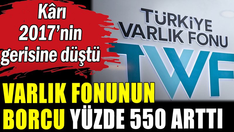 Türkiye Varlık Fonunun borcu yüzde 550 arttı