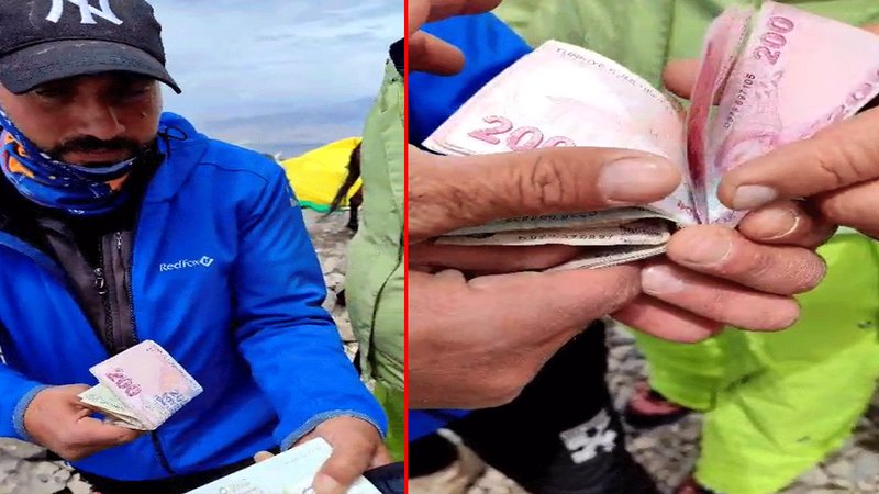 Ağrı Dağı’nda kayıp para ve pasaport bulundu