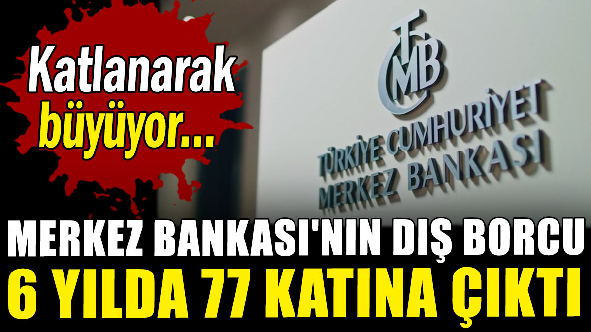Merkez Bankası'nın dış borcu 6 yılda 77 katına çıktı