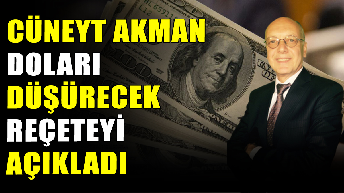 Cüneyt Akman doları düşürecek reçeteyi açıkladı