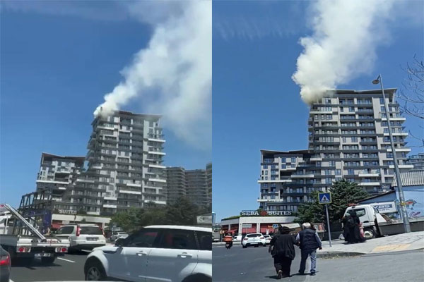 Kağıthane'de bir rezidansta yangın çıktı