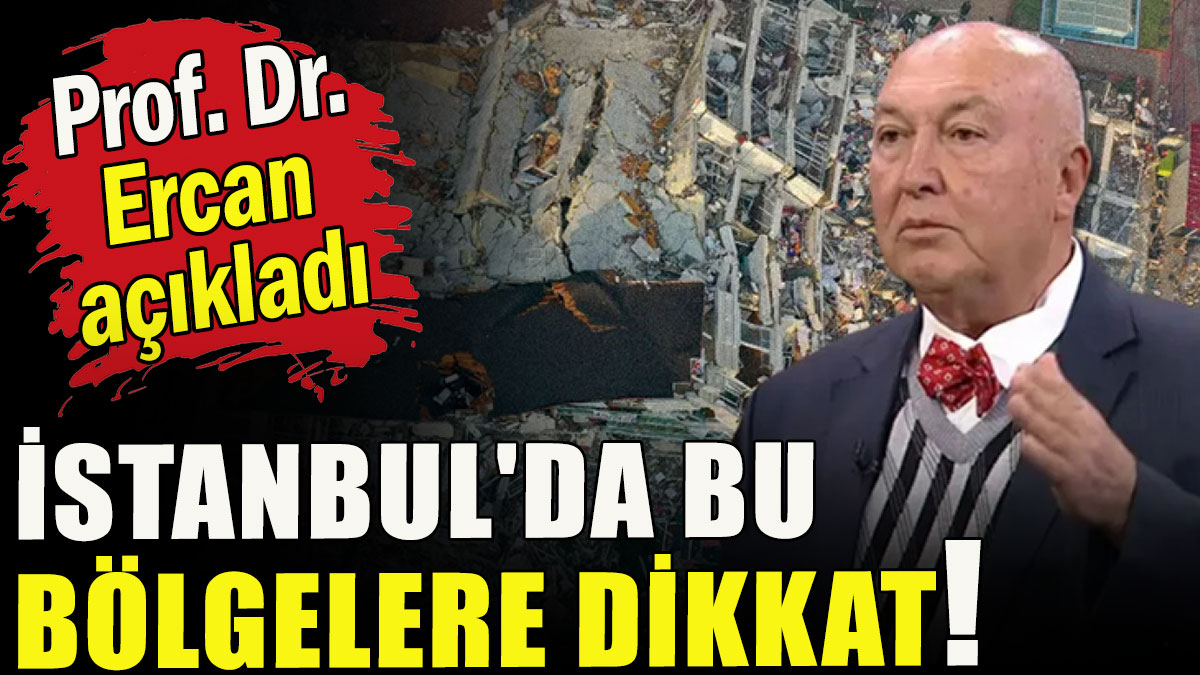 Prof. Dr. Ercan İstanbul'da en fazla yıkımın olacağı yerleri açıkladı