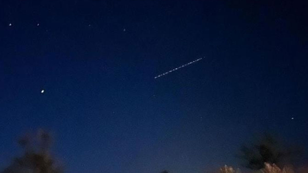 Elazığ'da starlink uyduları görüntülendi