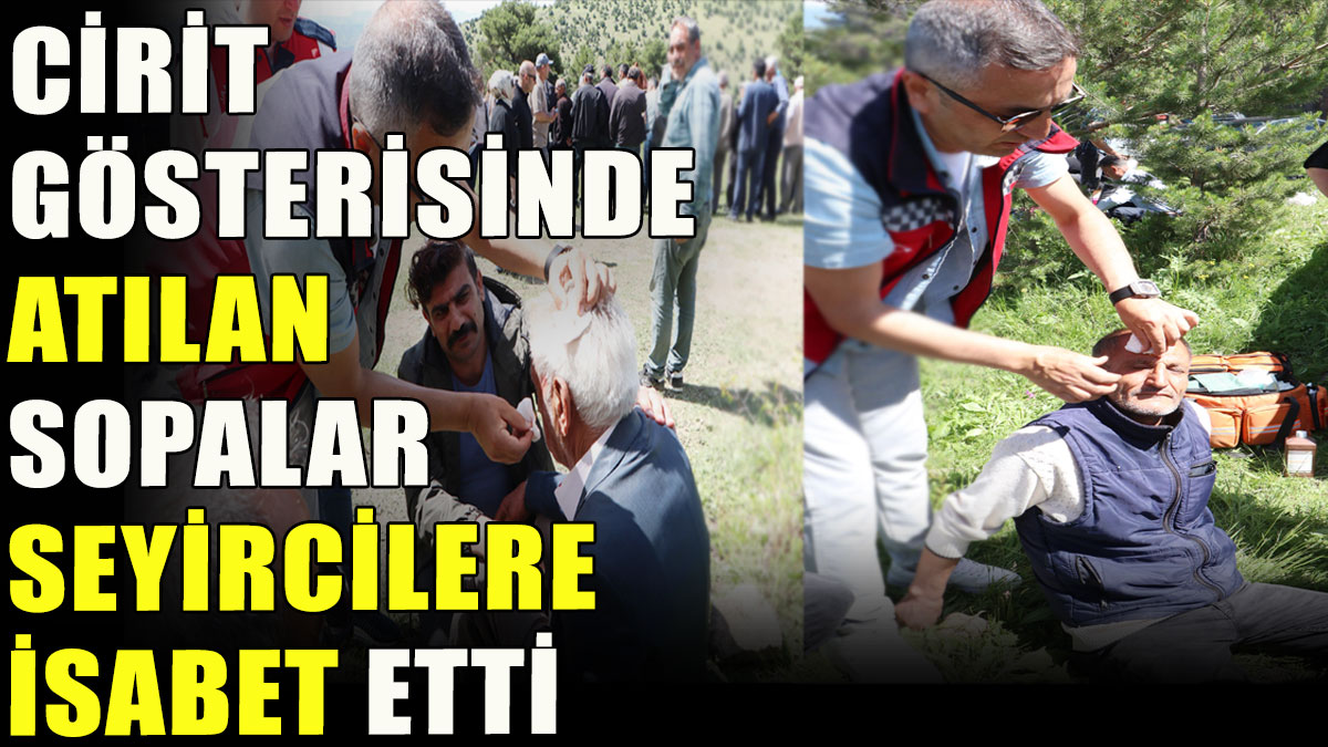 Cirit gösterisinde başlarına sopa isabet etti