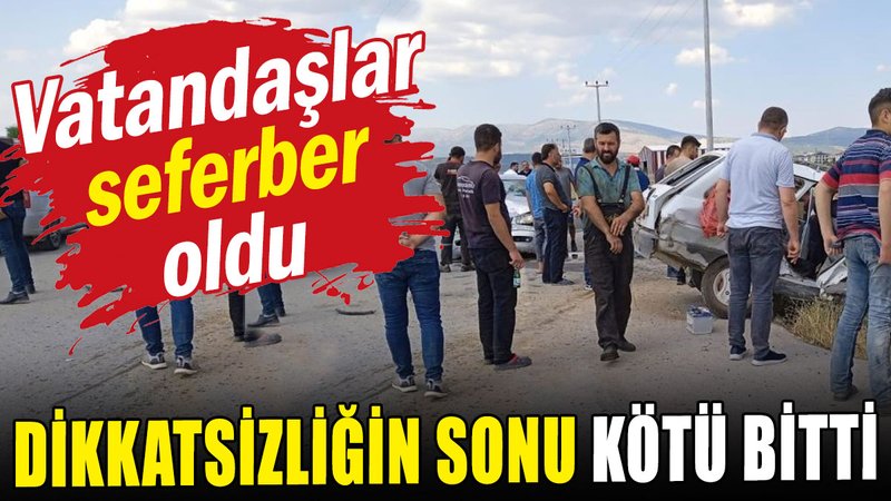 Vatandaşlar seferber oldu: Dikkatsizliğin sonu kötü bitti