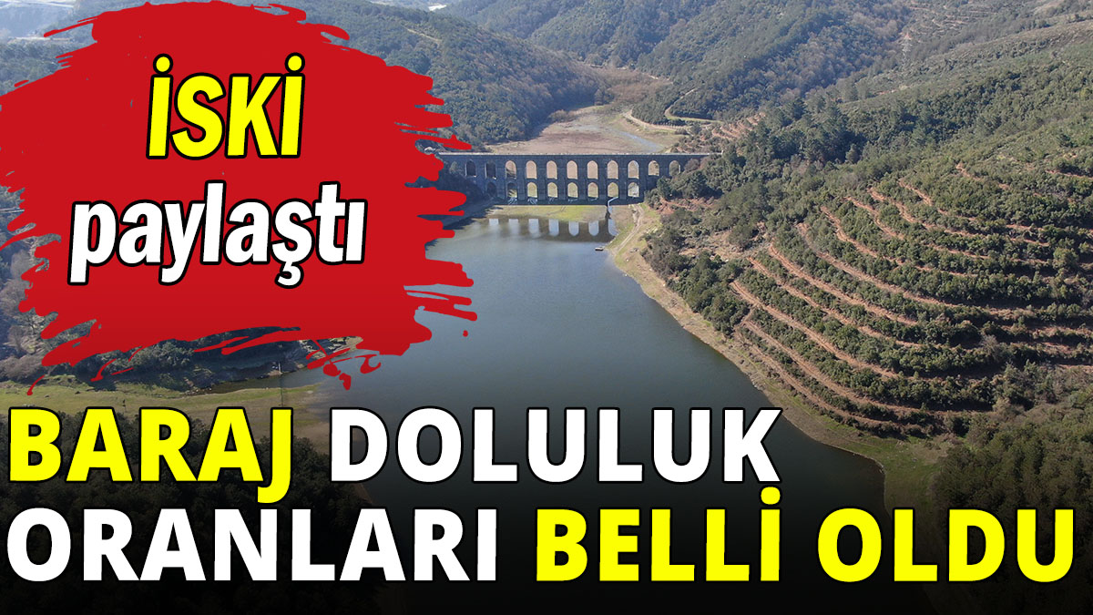 Baraj doluluk oranları belli oldu